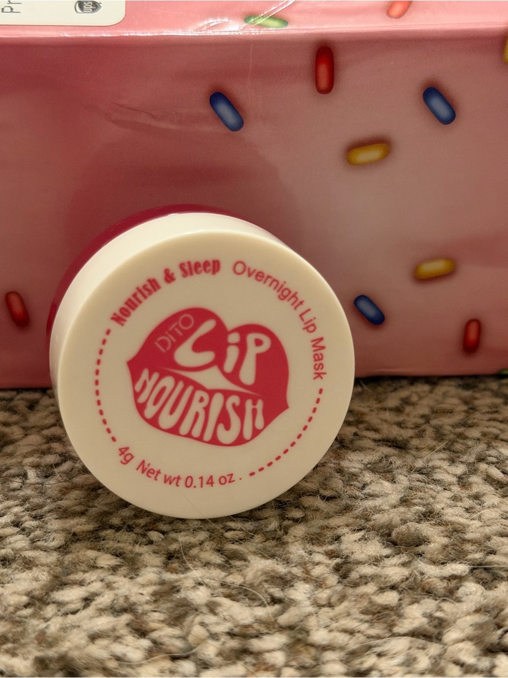 Dittos Lip Nourish Overnight Lip Mask - White & Pink